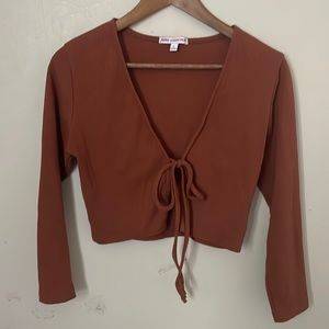 long sleeved cropped cardigan